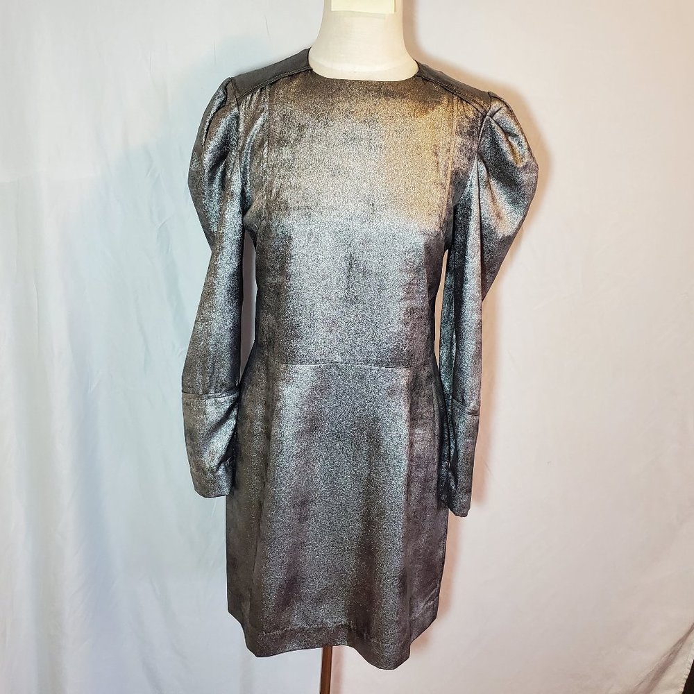 Something Navy Silver Shimmer Mini Dress